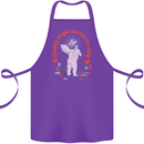 Happy Single Awareness Day Cotton Apron 100% Organic Purple