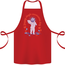 Happy Single Awareness Day Cotton Apron 100% Organic Red