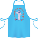 Happy Single Awareness Day Cotton Apron 100% Organic Turquoise
