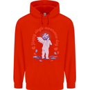 Happy Single Awareness Day Mens 80% Cotton Hoodie Bright Red