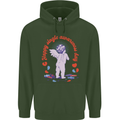 Happy Single Awareness Day Mens 80% Cotton Hoodie Forest Green