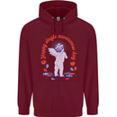 Happy Single Awareness Day Mens 80% Cotton Hoodie Maroon