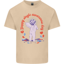 Happy Single Awareness Day Mens Cotton T-Shirt Tee Top Sand
