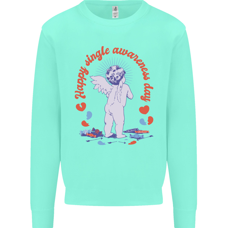 Happy Single Awareness Day Mens Sweatshirt Jumper Peppermint