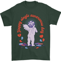 Happy Single Awareness Day Mens T-Shirt 100% Cotton Forest Green