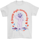 Happy Single Awareness Day Mens T-Shirt 100% Cotton White