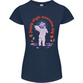 Happy Single Awareness Day Womens Petite Cut T-Shirt Navy Blue