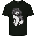 Harlequin Poodle Sketch Mens Cotton T-Shirt Tee Top Black