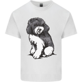 Harlequin Poodle Sketch Mens Cotton T-Shirt Tee Top White