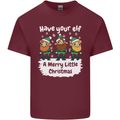 Have Your Elf a Merry Little Christmas Mens Cotton T-Shirt Tee Top Maroon