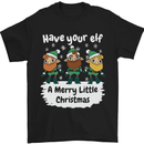 Have Your Elf a Merry Little Christmas Mens T-Shirt Cotton Gildan Black