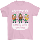 Have Your Elf a Merry Little Christmas Mens T-Shirt Cotton Gildan Light Pink