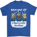 Have Your Elf a Merry Little Christmas Mens T-Shirt Cotton Gildan Royal Blue