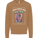 Have a Great Trip Magic Mushrooms LSD Hippy Mens Sweatshirt Jumper Caramel Latte