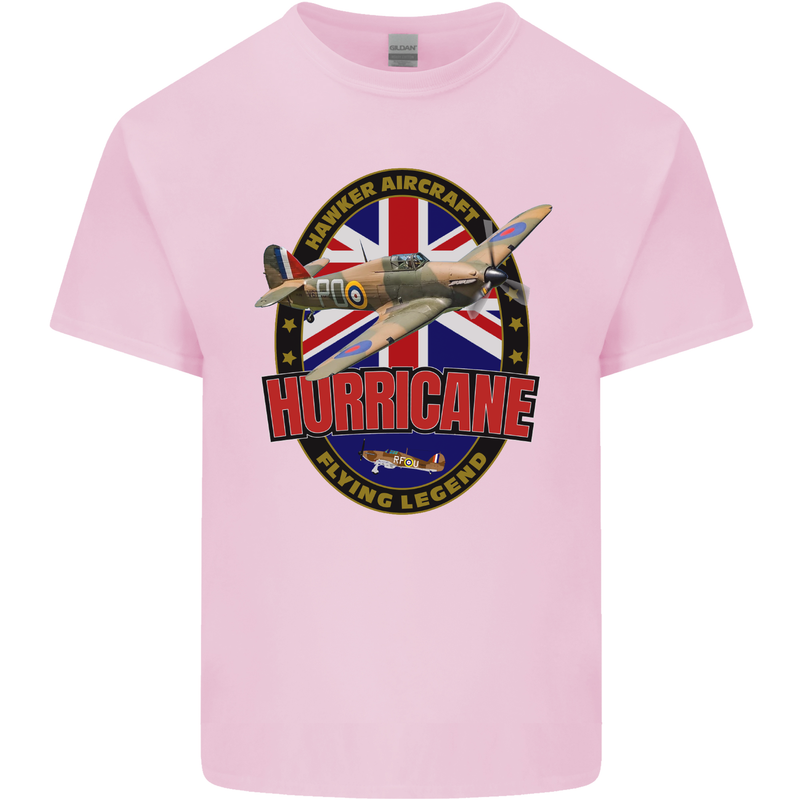 Hawker Hurricane Flying Legend Mens Cotton T-Shirt Tee Top Light Pink