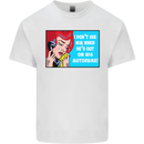 He's out on His Motorbike Biker Motorcycle Mens Cotton T-Shirt Tee Top White