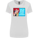 He's out on His Motorbike Biker Motorcycle Womens Wider Cut T-Shirt White