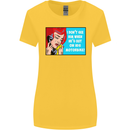 He's out on His Motorbike Biker Motorcycle Womens Wider Cut T-Shirt Yellow