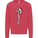 Headphone Wearing Skull Spine Kids Sweatshirt Jumper Heliconia