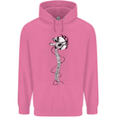 Headphone Wearing Skull Spine Mens 80% Cotton Hoodie Azelea