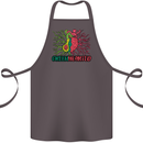 Healthy Green Hearted Avocado Funny Health Cotton Apron 100% Organic Dark Grey