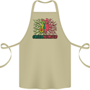 Healthy Green Hearted Avocado Funny Health Cotton Apron 100% Organic Khaki