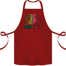 Healthy Green Hearted Avocado Funny Health Cotton Apron 100% Organic Maroon