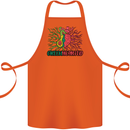 Healthy Green Hearted Avocado Funny Health Cotton Apron 100% Organic Orange