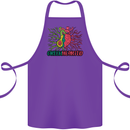 Healthy Green Hearted Avocado Funny Health Cotton Apron 100% Organic Purple