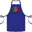 Healthy Green Hearted Avocado Funny Health Cotton Apron 100% Organic Royal Blue