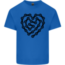 Heart Bike Chain Cycling Biker Motorbike Mens Cotton T-Shirt Tee Top Royal Blue