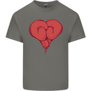 Heart Boxing Gloves Boxer MMA Muay Thai Mens Cotton T-Shirt Tee Top Charcoal