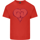 Heart Boxing Gloves Boxer MMA Muay Thai Mens Cotton T-Shirt Tee Top Red