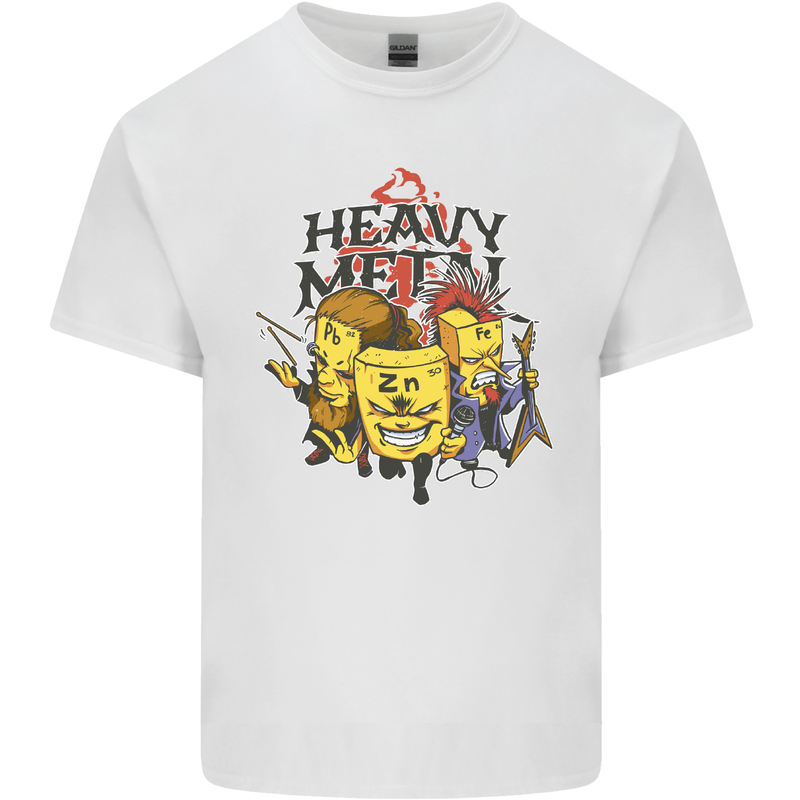 Heavy Metal Chemistry Periodic Table Mens Cotton T-Shirt Tee Top White