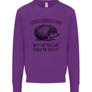 Hedgehogs Just Share the Hedge Funny Mens Sweatshirt Jumper Purple