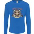 Hell Riders Motorcycle Motorbike Biker Mens Long Sleeve T-Shirt Royal Blue