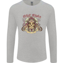 Hell Riders Motorcycle Motorbike Biker Mens Long Sleeve T-Shirt Sports Grey
