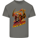 Hell Yeah Grim Reaper Skull Heavy Metal Kids T-Shirt Childrens Charcoal