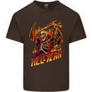 Hell Yeah Grim Reaper Skull Heavy Metal Kids T-Shirt Childrens Chocolate