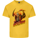 Hell Yeah Grim Reaper Skull Heavy Metal Kids T-Shirt Childrens Yellow