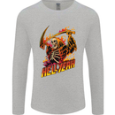 Hell Yeah Grim Reaper Skull Heavy Metal Mens Long Sleeve T-Shirt Sports Grey