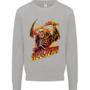 Hell Yeah Grim Reaper Skull Heavy Metal Mens Sweatshirt Jumper Sports Grey