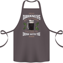 Hello Darkness My Old Friend Funny Guiness Cotton Apron 100% Organic Dark Grey