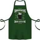 Hello Darkness My Old Friend Funny Guiness Cotton Apron 100% Organic Forest Green