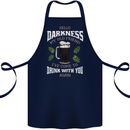 Hello Darkness My Old Friend Funny Guiness Cotton Apron 100% Organic Navy Blue