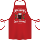 Hello Darkness My Old Friend Funny Guiness Cotton Apron 100% Organic Red