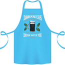 Hello Darkness My Old Friend Funny Guiness Cotton Apron 100% Organic Turquoise