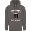 Hello Darkness My Old Friend Funny Guiness Mens 80% Cotton Hoodie Charcoal