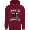 Hello Darkness My Old Friend Funny Guiness Mens 80% Cotton Hoodie Maroon