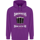 Hello Darkness My Old Friend Funny Guiness Mens 80% Cotton Hoodie Purple